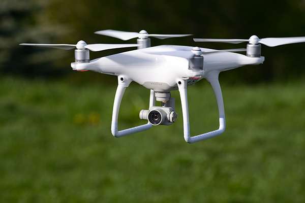 DJI Phantom 4 drone flying